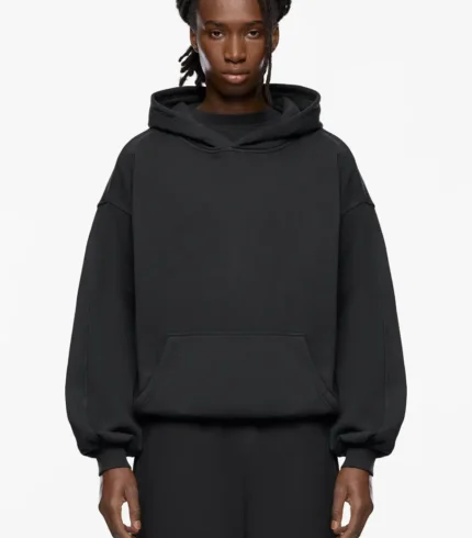 Washed Blank Hoodie Black