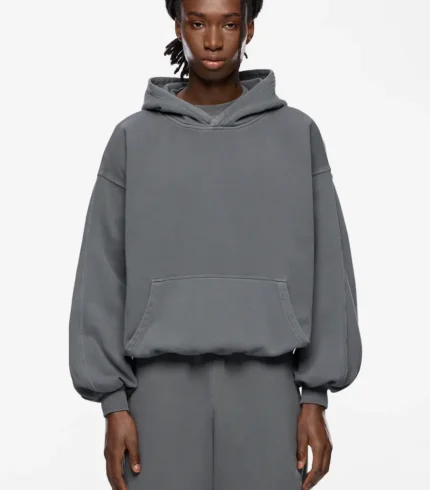 Washed Grey Blank Hoodie
